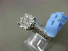 ESTATE LARGE 1.12CT DIAMOND 18KT WHITE GOLD FILIGREE CLUSTER PROMISE RING F/G VS