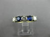 ESTATE 1.15CT DIAMOND SAPPHIRE 14KT 2 TONE GOLD WEDDING ANNIVERSARY RING #25467