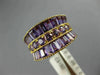 ESTATE LARGE 2.85CT AAA AMETHYST 14KT YELLOW GOLD 3D FILIGREE ANNIVERSARY RING