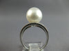LARGE .33CT DIAMOND & AAA SOUTH SEA PEARL 18K WHITE GOLD MULTI ROW INFINITY RING