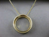 ESTATE 1.15CTW BAGUETTE DIAMOND 14K GOLD 20MM CIRCLE OF LOVE PENDANT CHAIN 20201