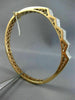 ESTATE WIDE 5.52CT DIAMOND 14KT ROSE GOLD 3D MULTI ROW PYRAMID BANGLE BRACELET