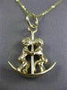 ESTATE 14KT YELLOW GOLD 3D LOVE SEE SAW PENDANT & CHAIN PERFECT GIFT!  #23812