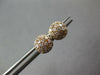ESTATE .83CT DIAMOND 18K ROSE GOLD 3D CLASSIC CIRCULAR DOME SHAPE STUD EARRINGS