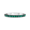 .21CT AAA EMERALD 14KT WHITE GOLD 3D ROUND CLASSIC SEMI ETERNITY FUN RING