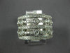ESTATE WIDE 1.10CT DIAMOND 14KT WHITE GOLD 3D ETOILE MULTI ROW ANNIVERSARY RING