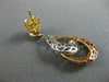ESTATE LARGE 1.50CT DIAMOND 14K TRI COLOR GOLD 3D FILIGREE DROP HANGING EARRINGS