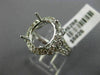 ESTATE LARGE .80CT DIAMOND 14KT WHITE GOLD OVAL HALO SEMI MOUNT ENGAGEMENT RING