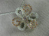 ESTATE 1.18CT WHITE & PINK DIAMOND 18KT WHITE & ROSE GOLD 3D FLOWER PENDANT
