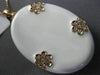 ESTATE LARGE .45CT DIAMOND & AAA WHITE ENAMEL 14KT ROSE GOLD FLOWER LOVE PENDANT