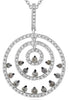 .80CT WHITE & CHOCOLATE FANCY DIAMOND 14KT WHITE GOLD FUN LOVE FLOATING PENDANT