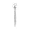 ESTATE .15CT DIAMOND 14KT WHITE GOLD 3D CLASSIC INSIDE OUT HOOP HANGING EARRINGS