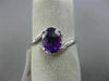 ESTATE 1.32CT DIAMOND & AAA AMETHYST 18K WHITE GOLD INFINITY OVAL SWIRL FUN RING