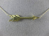 ESTATE .10CT DIAMOND 14KT YELLOW GOLD 3D CLASSIC CUPIDS ARROW LOVE NECKLACE