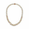ESTATE WIDE 2.89CT DIAMOND 14KT TRI COLOR GOLD 3D FLOWER LEAF BUTTERFLY NECKLACE