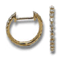 .35CT DIAMOND 14KT YELLOW GOLD 3D ROUND SHARED PRONG INSIDE OUT HANGING EARRINGS