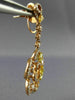 ESTATE 2.76CT MULTI COLOR FANCY DIAMOND 18KT TWO TONE GOLD 3D FLOWER EARRINGS
