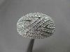 LARGE ANTIQUE 2.75CTW DIAMOND 14KT WHITE GOLD PUFF COCKTAIL RING F/G VVS #18496