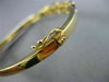 ESTATE 3.70CT DIAMOND & AAA SAPPHIRE 14KT YELLOW GOLD 3D BANGLE BRACELET #19167