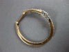 ESTATE .95CT DIAMOND 14K ROSE GOLD ROUND & BAGUETTE HUGGIE HOOP HANGING EARRINGS