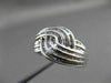 ESTATE WIDE 1.11CT DIAMOND 14KT WHITE GOLD WOVEN COCKTAIL RING F/G VVS #19396