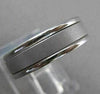 ESTATE 14KT WHITE GOLD MATTE & SHINY WEDDING ANNIVERSARY BAND RING 6mm #23155