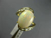 ESTATE LARGE 6.20CT CZ & AAA OPAL 14KT YELLOW GOLD 3D OVAL CRISS CROSS RING