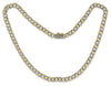 LONG 3.75CT DIAMOND 14KT 2 TONE GOLD 3D CLASSIC CUBAN LINK UNISEX CHAIN NECKLACE