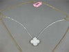 ESTATE LARGE 1.59CT WHITE & PINK DIAMOND 18KT WHITE & ROSE GOLD FLOWER NECKLACE