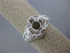 ESTATE LARGE .57CT DIAMOND 18KT WHITE GOLD FILIGREE SEMI MOUNT ENGAGEMENT RING