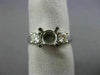 ESTATE .50CT DIAMOND 14KT WHITE GOLD 3 STONE SEMI MOUNT ENGAGEMENT RING #342