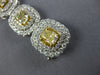 EXTRA LARGE 51.47CT WHITE & CANARY DIAMOND 18KT 2 TONE GOLD DOUBLE HALO NECKLACE