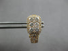 1.42CT DIAMOND 18K ROSE GOLD ROUND CLUSTER RECTANGULAR UMBRELLA HANGING EARRINGS