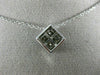 ESTATE 1.2CT PRINCESS DIAMOND 14K WHITE GOLD 3D CLASSIC INVISIBLE PENDANT #18504