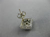 ESTATE .51CT DIAMOND 14KT WHITE GOLD 3D SQUARE CLUSTER HALO STUD EARRINGS #19054