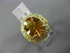 ESTATE LARGE 4.17CT DIAMOND & AAA CITRINE 14KT YELLOW GOLD 3D OVAL COCKTAIL RING