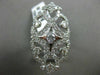 ESTATE LARGE 2.33CT DIAMOND 14K WHITE GOLD 3D OPEN FILIGREE ETOILE COCKTAIL RING