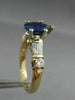 ESTATE 2.16CT DIAMOND & AAA SAPPHIRE 14KT GOLD PEAR SHAPE ENGAGEMENT RING #25405