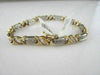 ESTATE WIDE 14KT TWO TONE 3.45CTW DIAMOND LOVE BRACELET