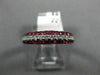 .97CT DIAMOND & AAA RUBY 14KT WHITE GOLD 3D 3 ROW SEMI ETERNITY ANNIVERSARY RING