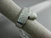ESTATE LARGE 2.83CT DIAMOND 18KT WHITE GOLD 3D ZIG ZAG MICRO PAVE COCKTAIL RING