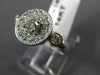 ANTIQUE WIDE .63CT DIAMOND 14KT WHITE GOLD CIRCLE FILIGREE COCKTAIL RING #16169