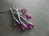 ESTATE 1.27CT DIAMOND & AAA RUBY 14KT WHITE GOLD 6 STONE PENDANT