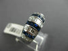 WIDE 2.52CT DIAMOND & AAA SAPPHIRE 18K WHITE GOLD 3D MULIT ROW ANNIVERSARY RING