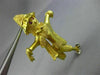 ESTATE LARGE .20CT AAA RUBY & SAPPHIRE 18K YELLOW GOLD 3D SCARECROW BROOCH PIN