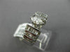 ESTATE WIDE 1.35CT MARQUISE & BAGUETTE DIAMOND 14K WHITE GOLD 3D ENGAGEMENT RING