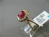 ESTATE WIDE 1.40CTW DIAMOND & AAA RUBY 14KT ROSE GOLD HALO CLASSIC INFINITY RING