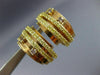 ESTATE WIDE .24CT FANCY YELLOW & PINK DIAMOND 18KT 2 TONE GOLD UMBRELLA EARRINGS