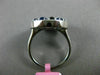 ESTATE WIDE 2.10CT DIAMOND & AAA SAPPHIRE 14K WHITE GOLD 3D CIRCULAR ETOILE RING