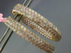 ESTATE LARGE 5.92CT PINK DIAMOND 18KT ROSE GOLD DOUBLE SIDED OVAL HOOP EARRINGS